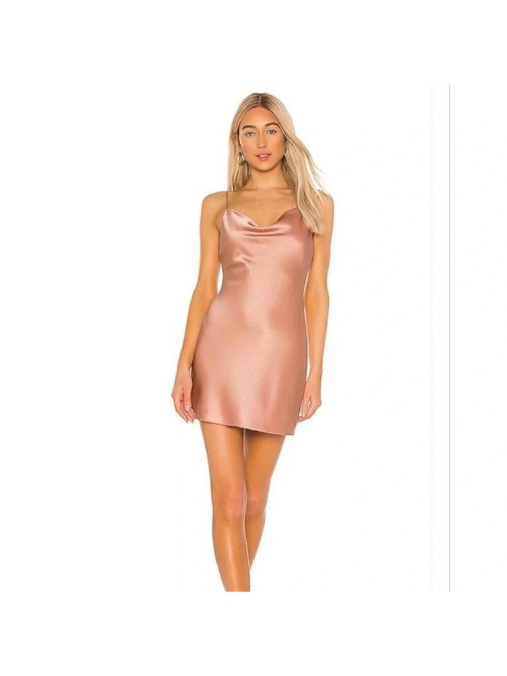 Alice + Olivia Women's Harmony Mini Slip Dress Size 14 Rose Pink Peach